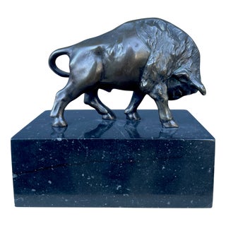 Bronze Bison Sculpture, 1920s-1940s For Sale