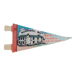 Mark Twain's Boyhood Home Hannibal Missouri Felt Flag Pennant