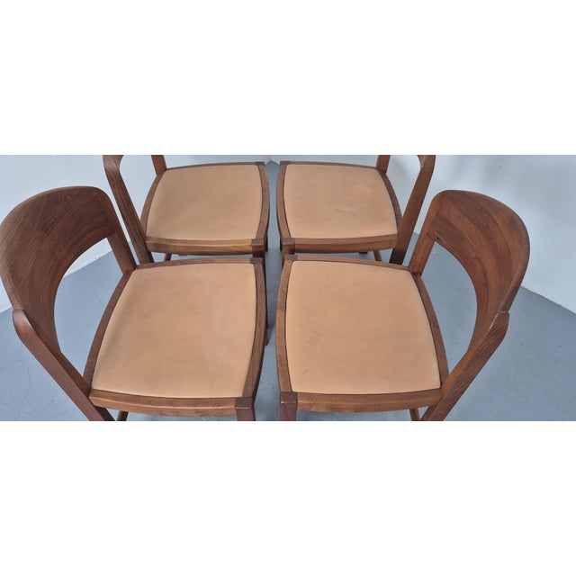 Danish Modern Teak and Leather Dining Chairs by Mikael Laursen, 1970s, Set of 4 For Sale - Image 10 of 18