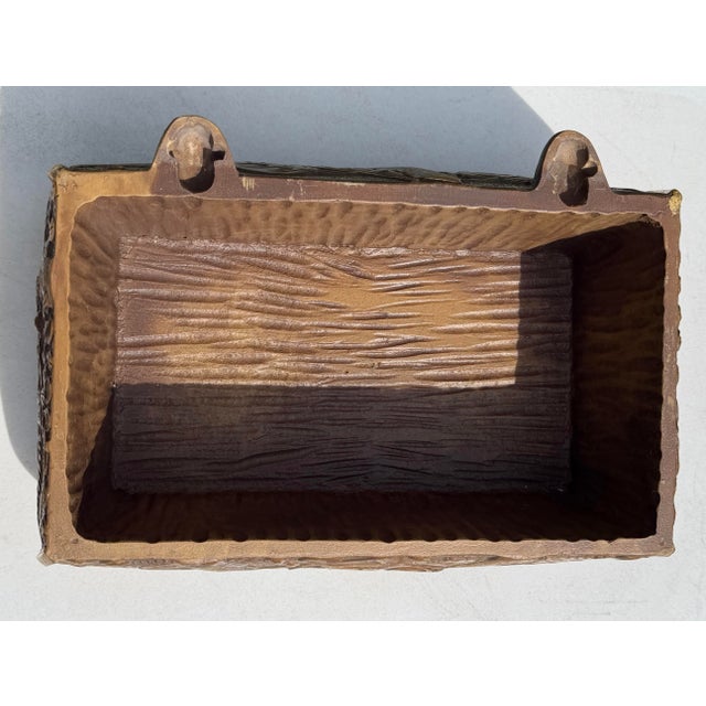 Vintage Carved Tropical Foliage & Animal Motif Box For Sale - Image 9 of 10