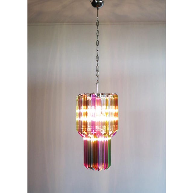 Murano Glass Quadrihedrons Prism Mariangela Pendant, 1980s For Sale - Image 6 of 17