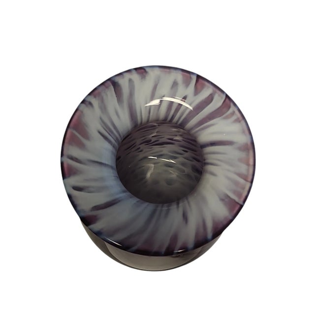 Mid-Century Modern Vintage Alum Bay Isle of Wight Swirl Glass Vase For Sale - Image 3 of 5