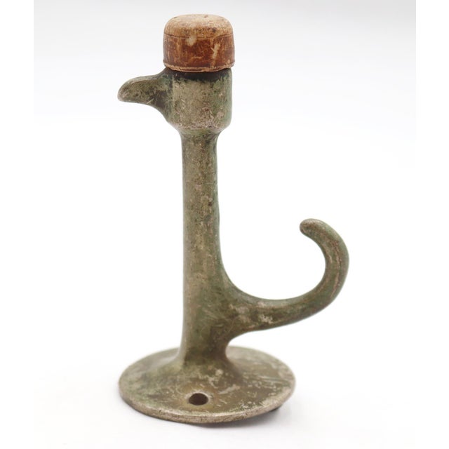 Vintage door stopper and hook combo made of brass with a nickel finish and a rubber stopper tip. Ideal for bathroom doors,...