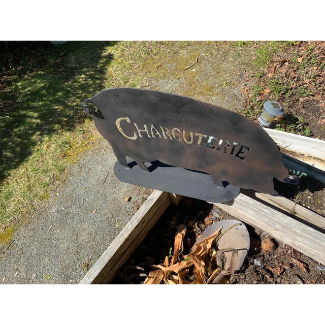 1950s Cast Iron Charcuterie Pig Sculpture For Sale - Image 10 of 10