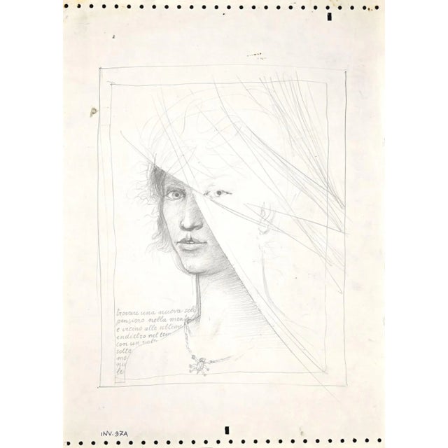 Female Figure is an original Contemporary artwork realized by Leo Guida in 1980s. Original Drawing on paper. An...