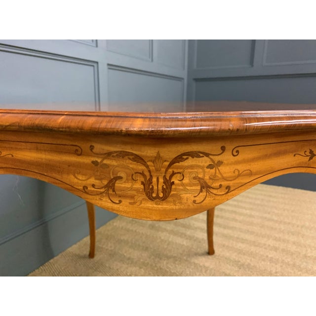 Brown 19th Century Inlaid Satinwood Table, 1890 For Sale - Image 8 of 17