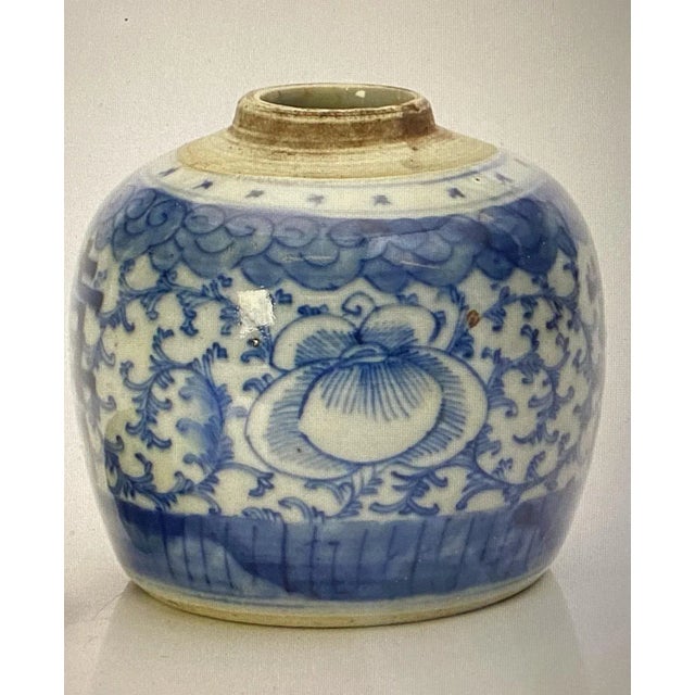 This small Chinese Bojan has the decoration of lucky signs and cobalt. The diameter is 11 cm. The lid was added later. The...