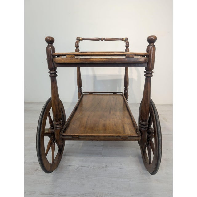Historic Bar on Wheels with Carved Openwork Ballet For Sale - Image 14 of 15