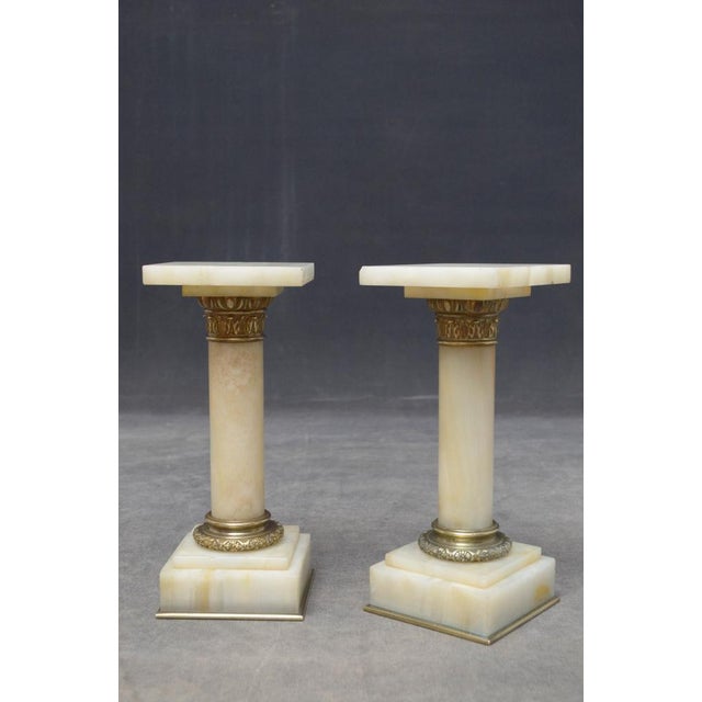 Antique Victorian White Marble Columns, Set of 2 For Sale - Image 13 of 14
