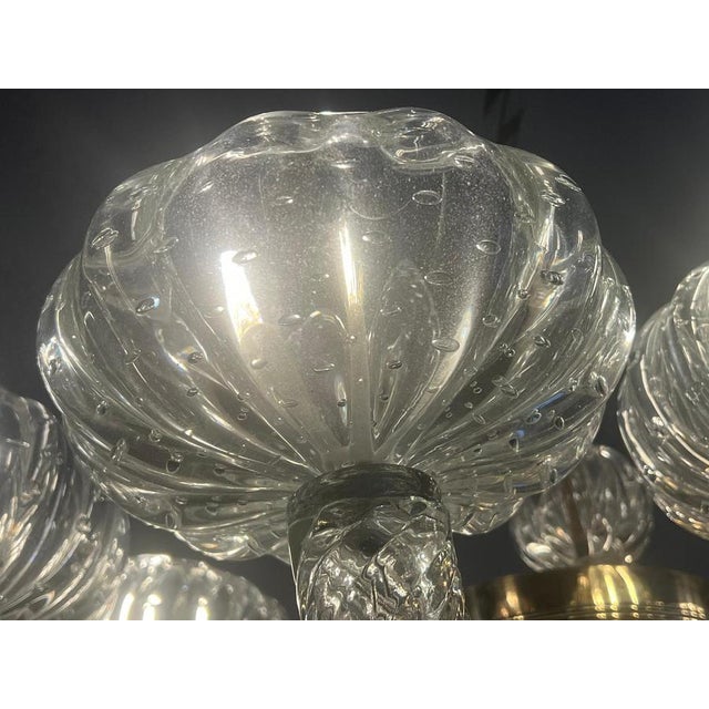 Murano Glass Chandelier attributed to Barovier & Toso, 1940s For Sale - Image 12 of 18