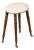 English Turned Oak 19th Century Stool on Casters with Oval Upholstered Seat For Sale