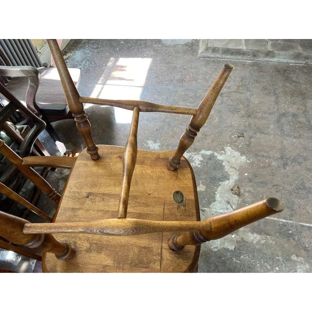 1950s Cushman Colonial Maple Spindle Back Dining Chairs- Set of 8 For Sale In Washington DC - Image 6 of 18