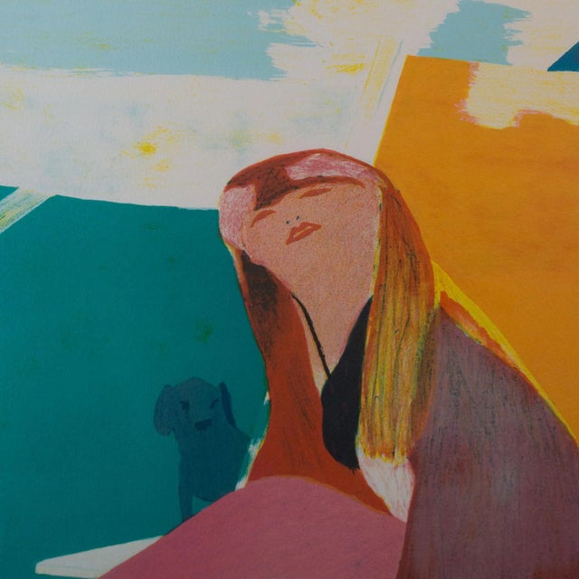 Ortuno, Figurative Garden Scenes, Lithographs, 1950s, Set of 2 For Sale - Image 3 of 11