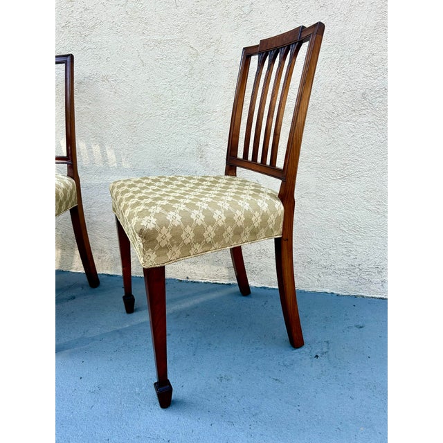 Wood Set of 4 Vintage NeoClassical Dining Chairs For Sale - Image 7 of 10