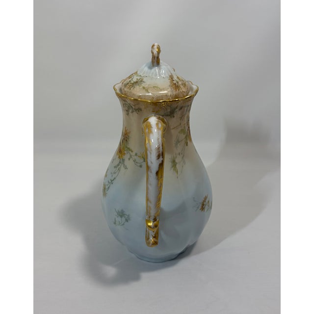 Late 19th Century Antique L. Sazerat Limoges Floral Porcelain Tea Pot For Sale - Image 5 of 15