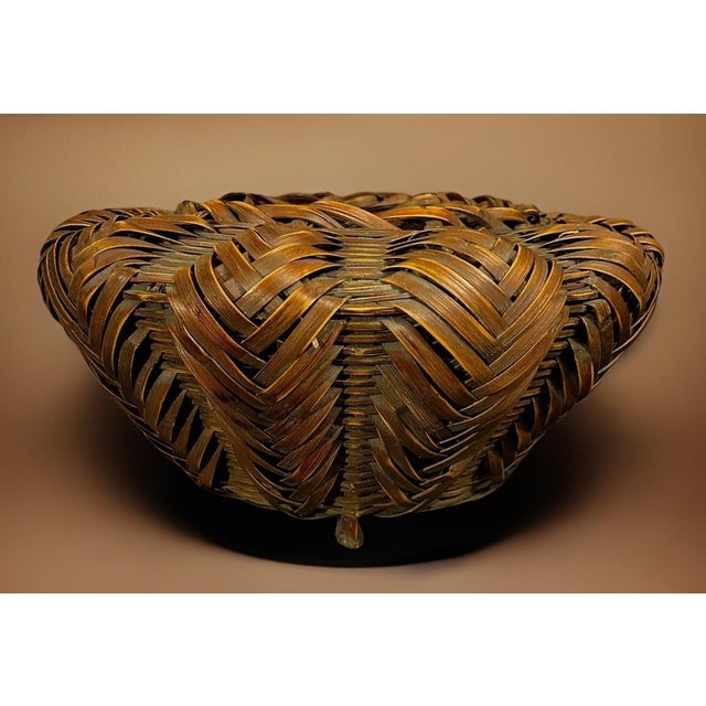 20th Century Cool Retro MCM bamboo decor basket 26" tall For Sale - Image 16 of 18