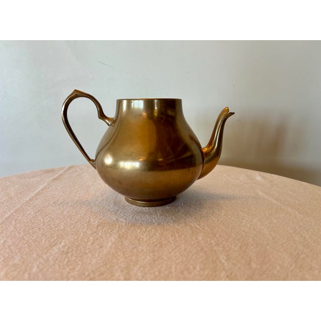 Mid-Century Modern Mid 20th Century Small Brass Pot For Sale - Image 3 of 6