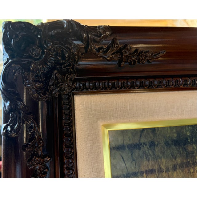 1990s 1990s Thomas Kinkade “Stepping Stone Cottage” Framed Artist Proof Canvas 105/295 With Full Provenance For Sale - Image 5 of 9