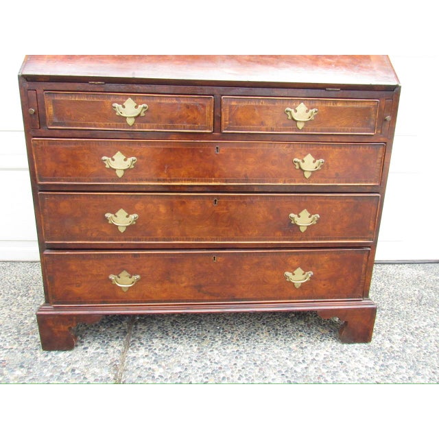 Late 19th Century Antique English Burl Walnut Desk For Sale - Image 5 of 18
