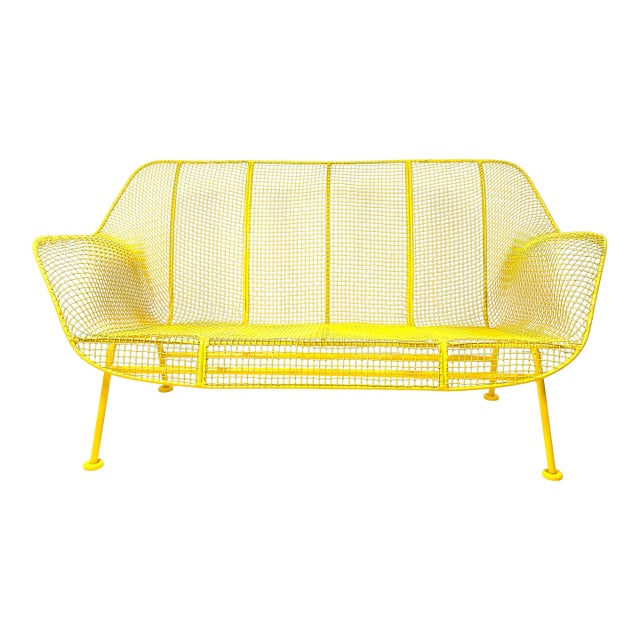 1950s Yellow "Sculptura" Collection Settee by Russell Woodard For Sale