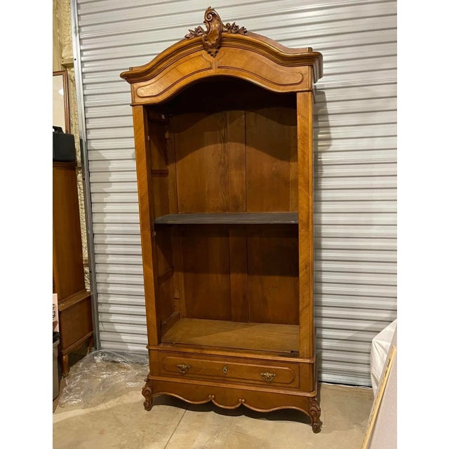 19th Century Antique French Louis XV Single Door Armoire For Sale - Image 10 of 11