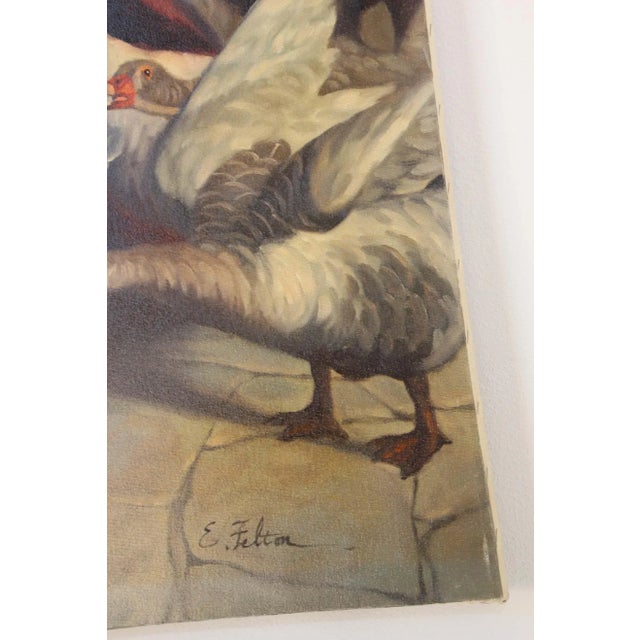 19th Century Style Painting of Children Playing with Geese For Sale In Palm Springs - Image 6 of 13