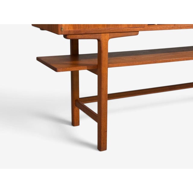 Axel Bäck Attr., Monumental Sideboard, Teak, Rosewood, Sweden, 1950s For Sale - Image 13 of 15