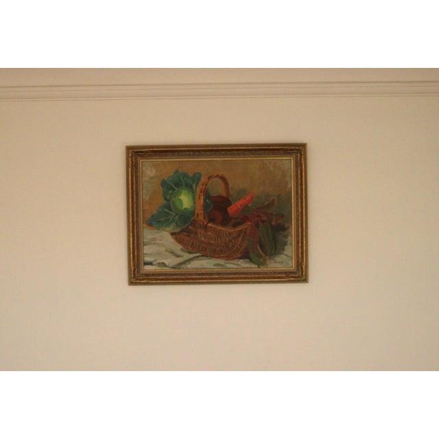 G Wald, Vegetable Basket, 1950s, Oil on Canvas, Framed For Sale - Image 11 of 18