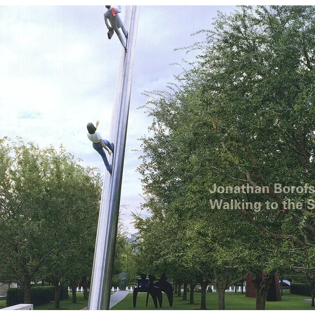 1990 Jonathan Borofsky Walking to the Sky Lithograph Poster For Sale - Image 4 of 4