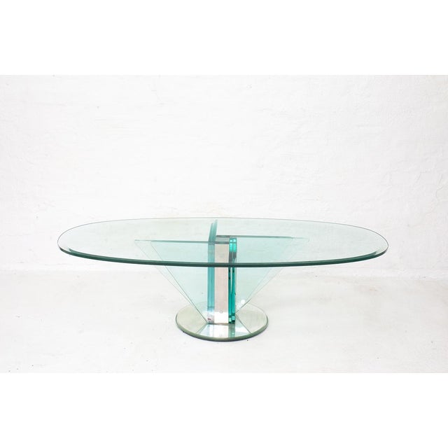 Glass Coffee Table by Pierangelo Gallotti for Gallotti and Radice, 1980s For Sale - Image 7 of 7