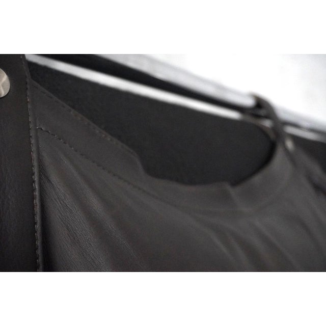 Black Leather Stringa 2-Seater Sofa by Gae Aulenti for Poltronova, 1960s For Sale - Image 9 of 18