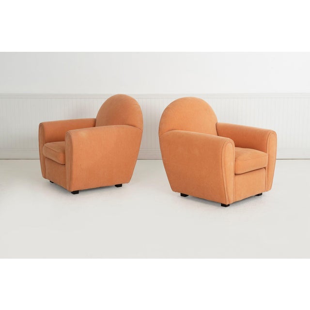 John Mascheroni for Swaim Originals, Pair of Club Chairs, Model 879c, 1989 For Sale - Image 4 of 12