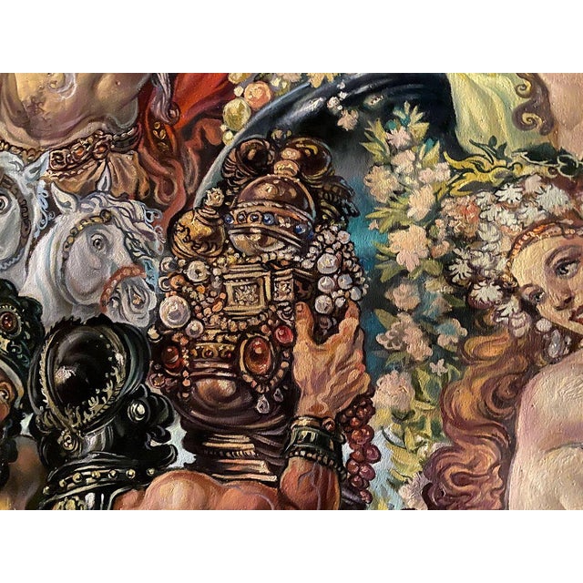 Oil Painting Union of Earth and Water Alexander Arkadievich Litvinov For Sale - Image 9 of 11