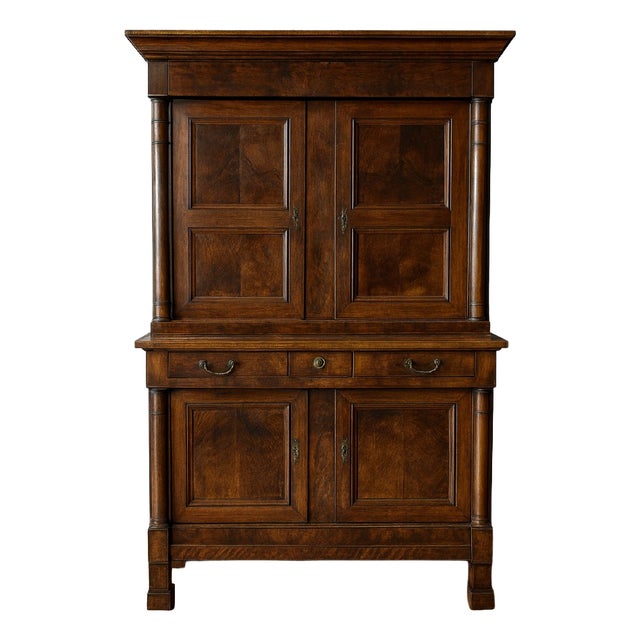 Empire Two-Piece Walnut Sideboard For Sale