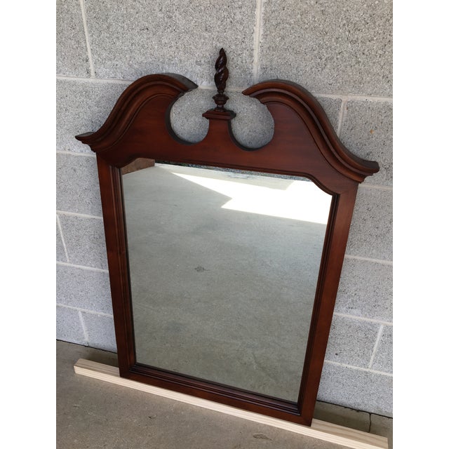 Pennsylvania House Solid Cherry Chippendale Style Flame Finial Mirror