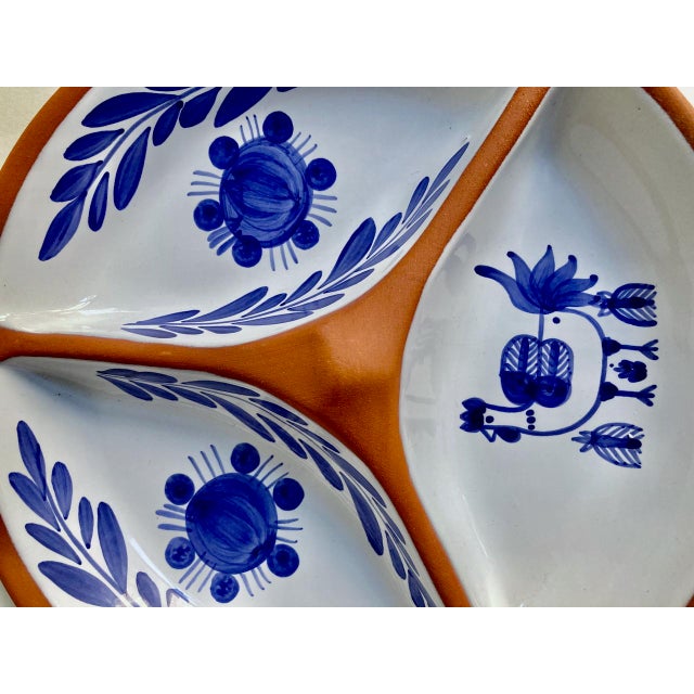 Sto Onofre Blue & White Hand Painted Art Pottery Serving Dish For Sale In New York - Image 6 of 13