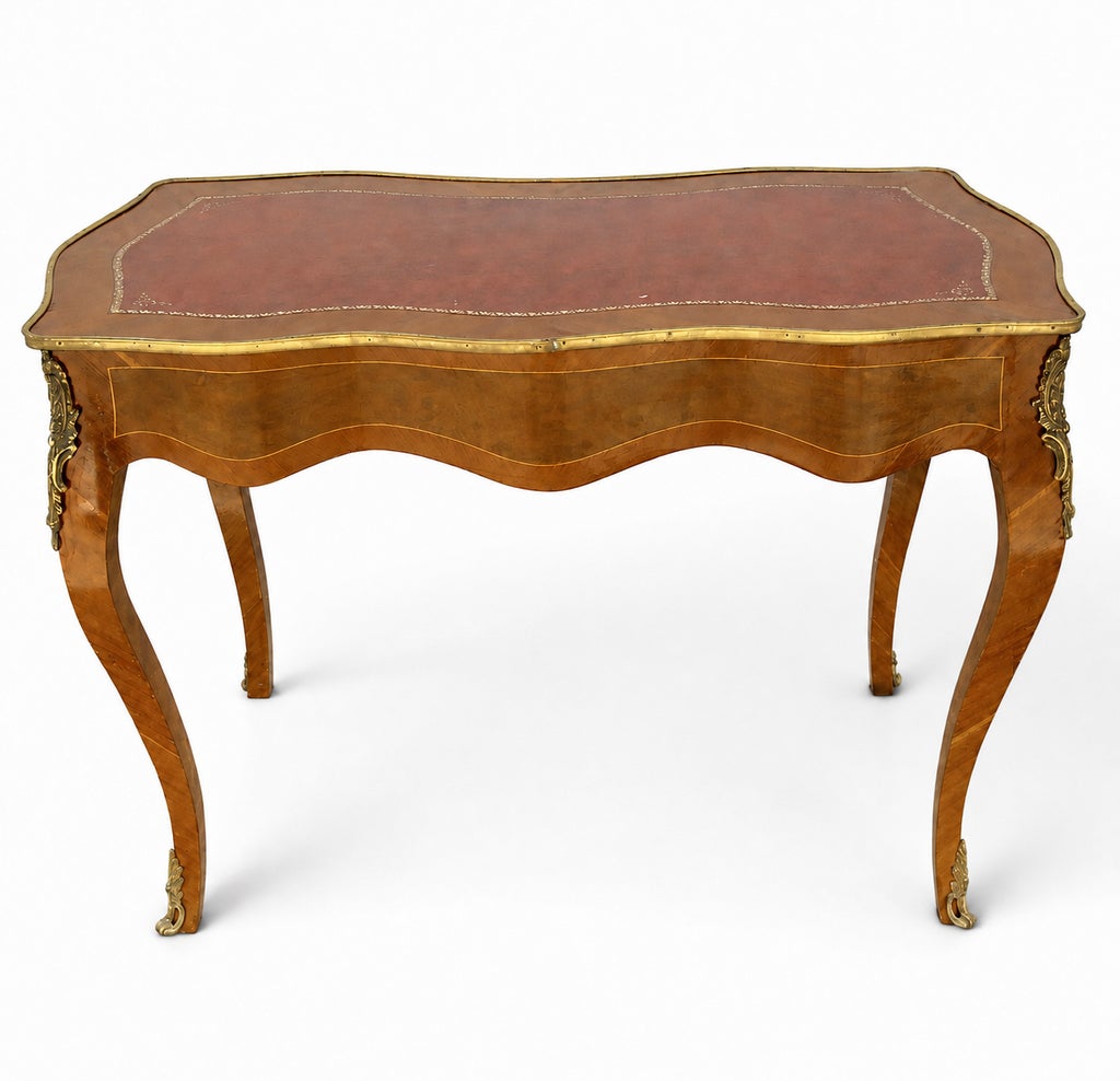 Vintage French Louis XV–Style Leather-Top Ladies’ Writing Desk — view 3
