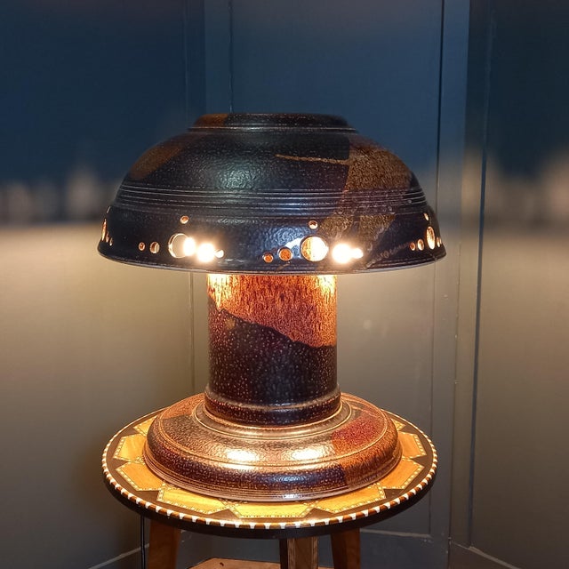 Ceramic Vintage Mushroom Table Lamp, 1960s For Sale - Image 7 of 8