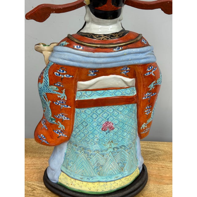 Vintage Chinese Ceramic Figure of Lu Xing For Sale In San Francisco - Image 6 of 12