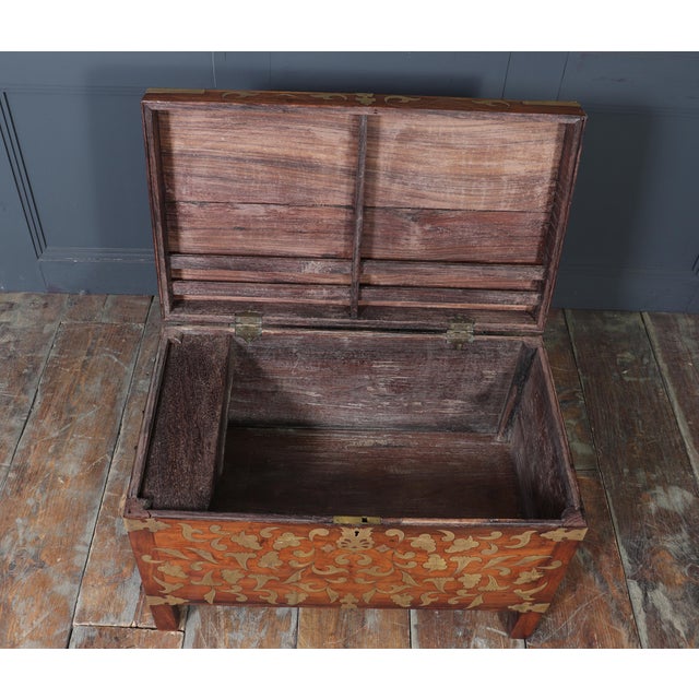 Antique Anglo-Indian Padauk Chest, 1860 For Sale - Image 12 of 17