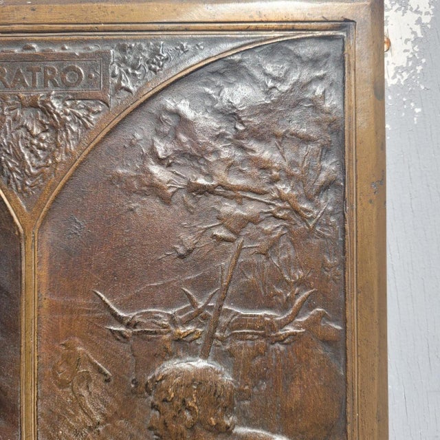 Large Early 20th Century Bronze Allegory in Relief from Georges Dupré For Sale - Image 13 of 18