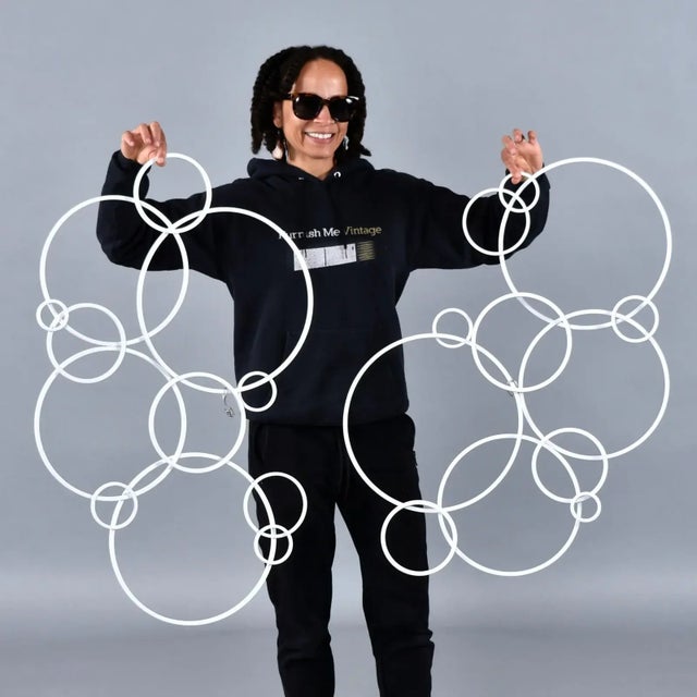 Metal Set of 3 White Metal Circles Modern Abstract Wall Art Sculptures For Sale - Image 7 of 15