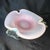 Hollywood Regency Vintage Murano Art Glass Centerpiece Bowl Opalescent White W/ Pink Latticinio For Sale - Image 3 of 9
