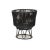 Black Circo flower pot 3 by Sebastian Herkner. Materials: Galvanized and powder-coated tubular steel. PVC strings....