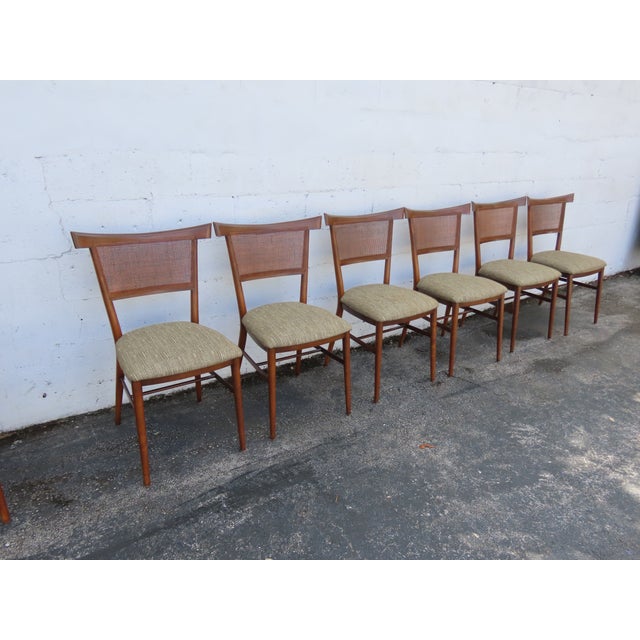 Paul McCobb for Planner Group Mid Century Caned Dining Chairs Set of Eight 6323 For Sale - Image 10 of 18