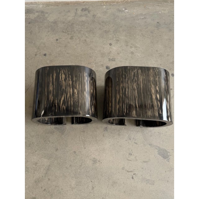 Vintage Cerused Scroll Side Tables- Pair For Sale - Image 17 of 17