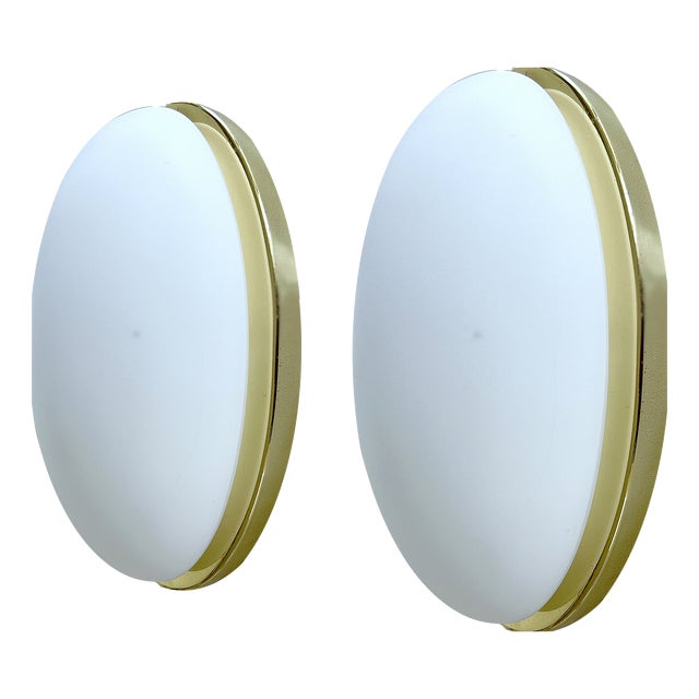 Vintage Glass Sconces from Limburg, Set of 2 For Sale