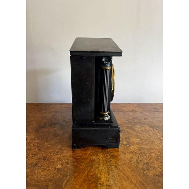 Antique Marble Mantle Clock, 1860 For Sale - Image 6 of 7