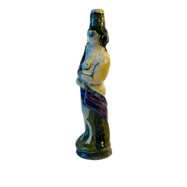 Sculpted Ceramic Woman’s Figurative Vintage Art Vase