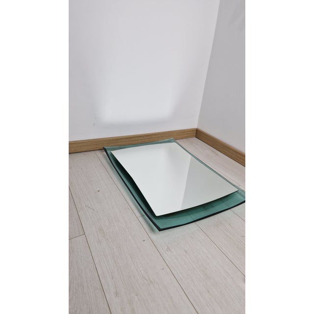 Mirror in Aqua Green Glass, 1960s For Sale - Image 6 of 13